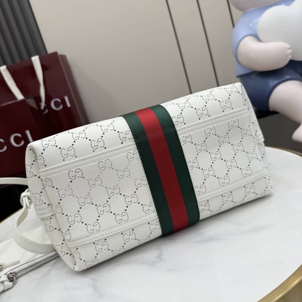 Gucci Giglio Leather Small White Tote Bag 860845_3_154631 Gucci Giglio Leather Small White Tote Bag 860845