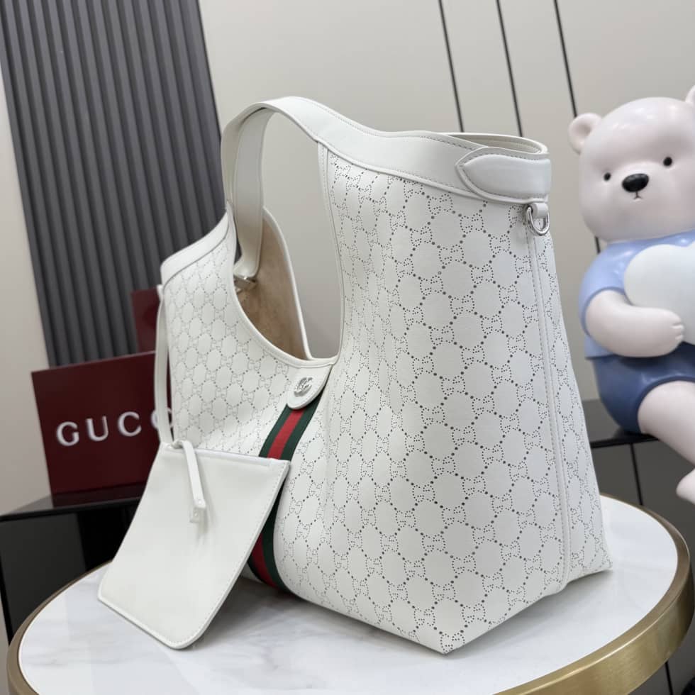 Gucci Tote Leather Large White Tote Bag 853971_2_154641 Gucci Tote Leather Large White Tote Bag 853971