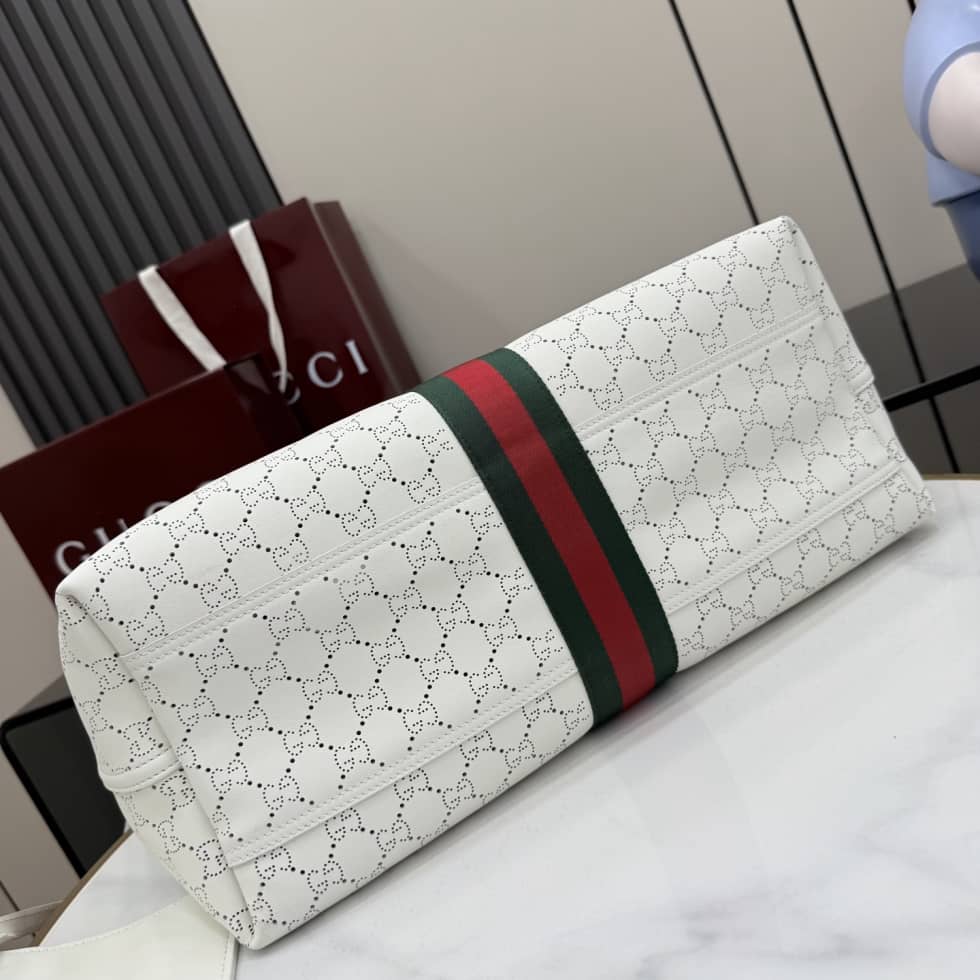 Gucci Tote Leather Large White Tote Bag 853971_3_154641 Gucci Tote Leather Large White Tote Bag 853971