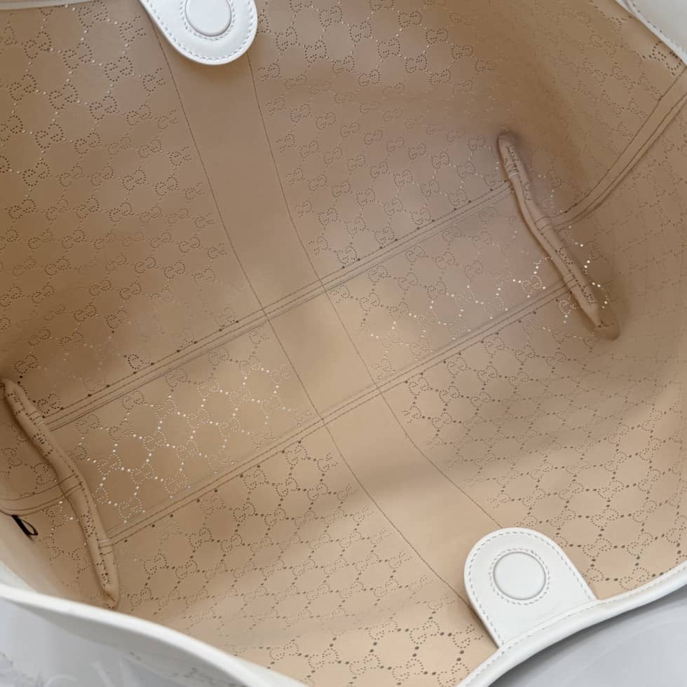 Gucci Tote Leather Large White Tote Bag 853971_8_154641 Gucci Tote Leather Large White Tote Bag 853971