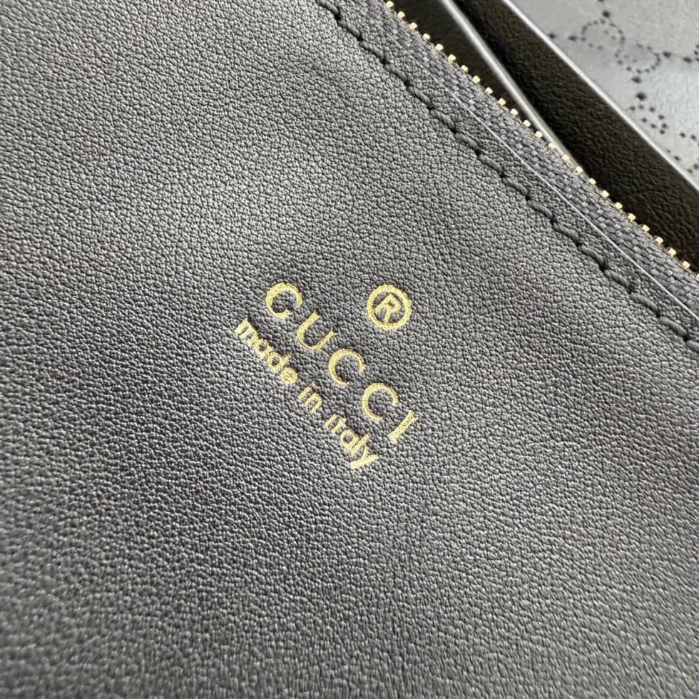 Gucci Giglio Leather Large Black Tote 853971_5_154661 Gucci Giglio Leather Large Black Tote 853971