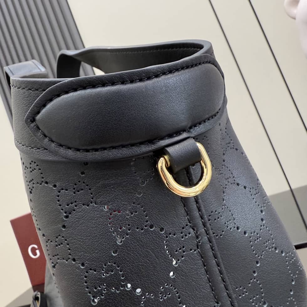 Gucci Giglio Leather Large Black Tote 853971_6_154661 Gucci Giglio Leather Large Black Tote 853971