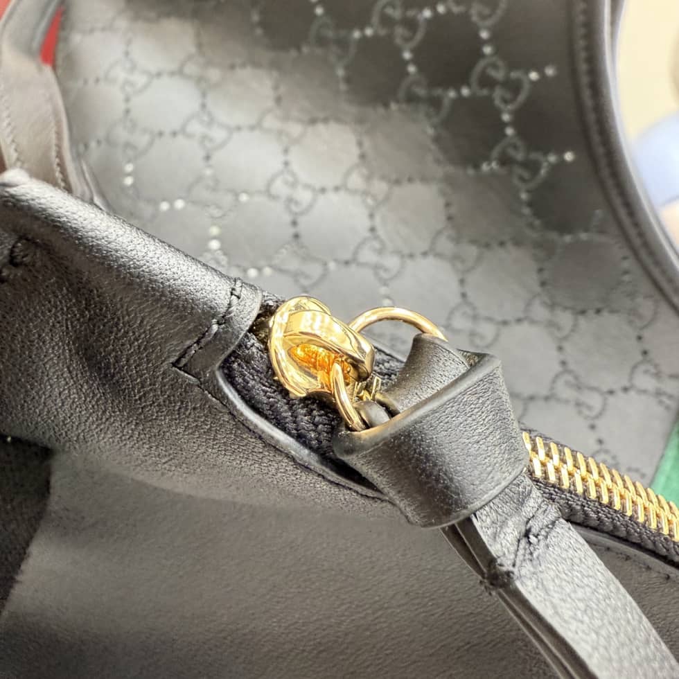 Gucci Giglio Leather Large Black Tote 853971_7_154661 Gucci Giglio Leather Large Black Tote 853971