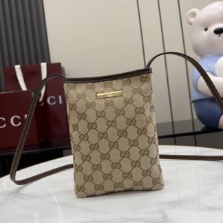 Gucci Lady Lunetta Fabric Phone Case Beige 875806