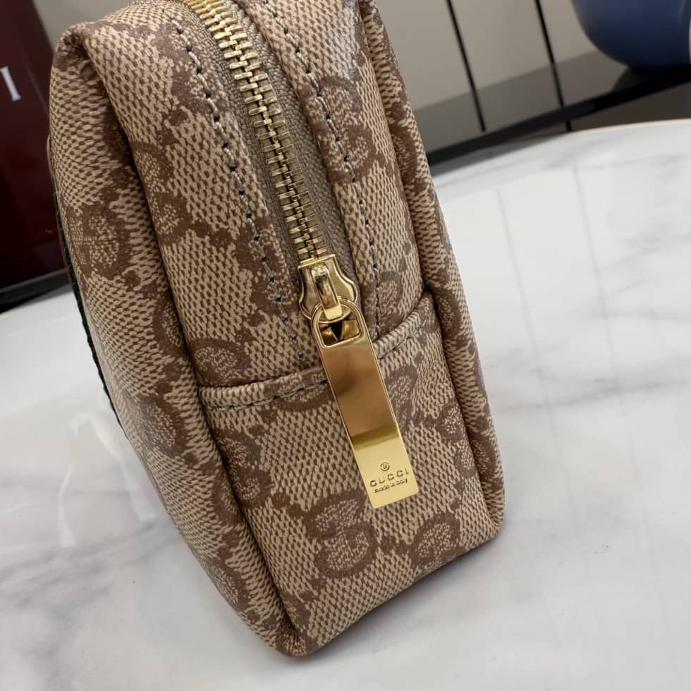 Gucci Medium Cosmetic Case With Web Beige 876050_5_154691 Gucci Medium Cosmetic Case With Web Beige 876050