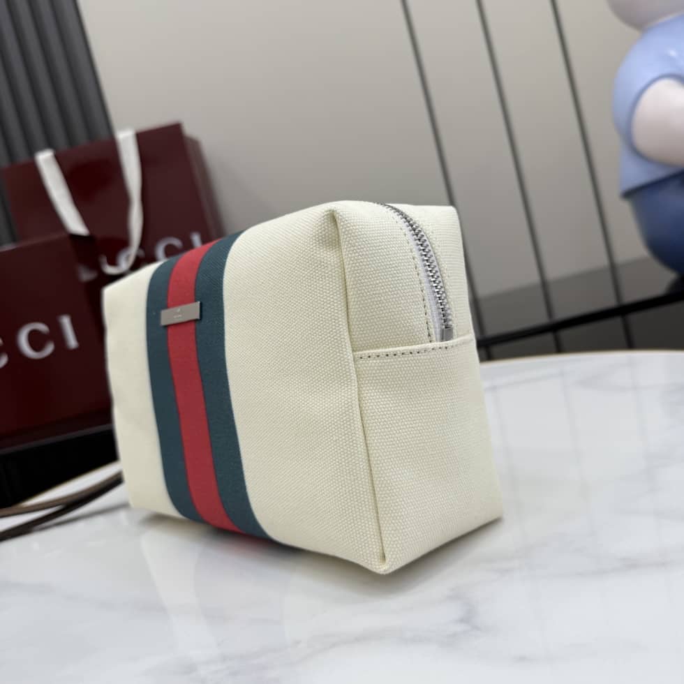 Gucci Positano Small Pouch in Ivory Canvas 875826_2_154701 Gucci Positano Small Pouch in Ivory Canvas 875826