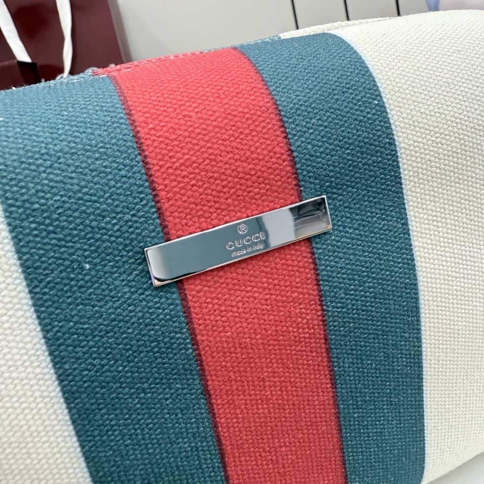 Gucci Positano Small Pouch in Ivory Canvas 875826_4_154701 Gucci Positano Small Pouch in Ivory Canvas 875826