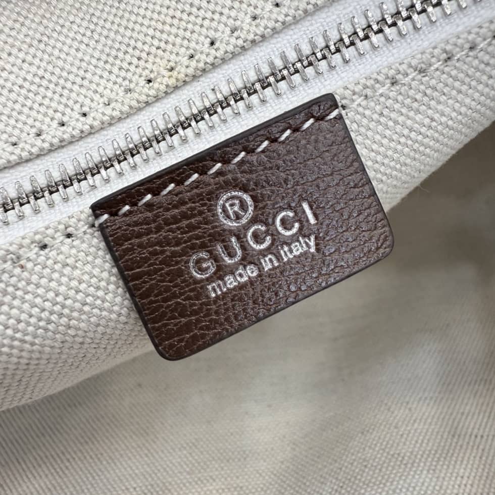 Gucci Positano Small Pouch in Ivory Canvas 875826_8_154701 Gucci Positano Small Pouch in Ivory Canvas 875826