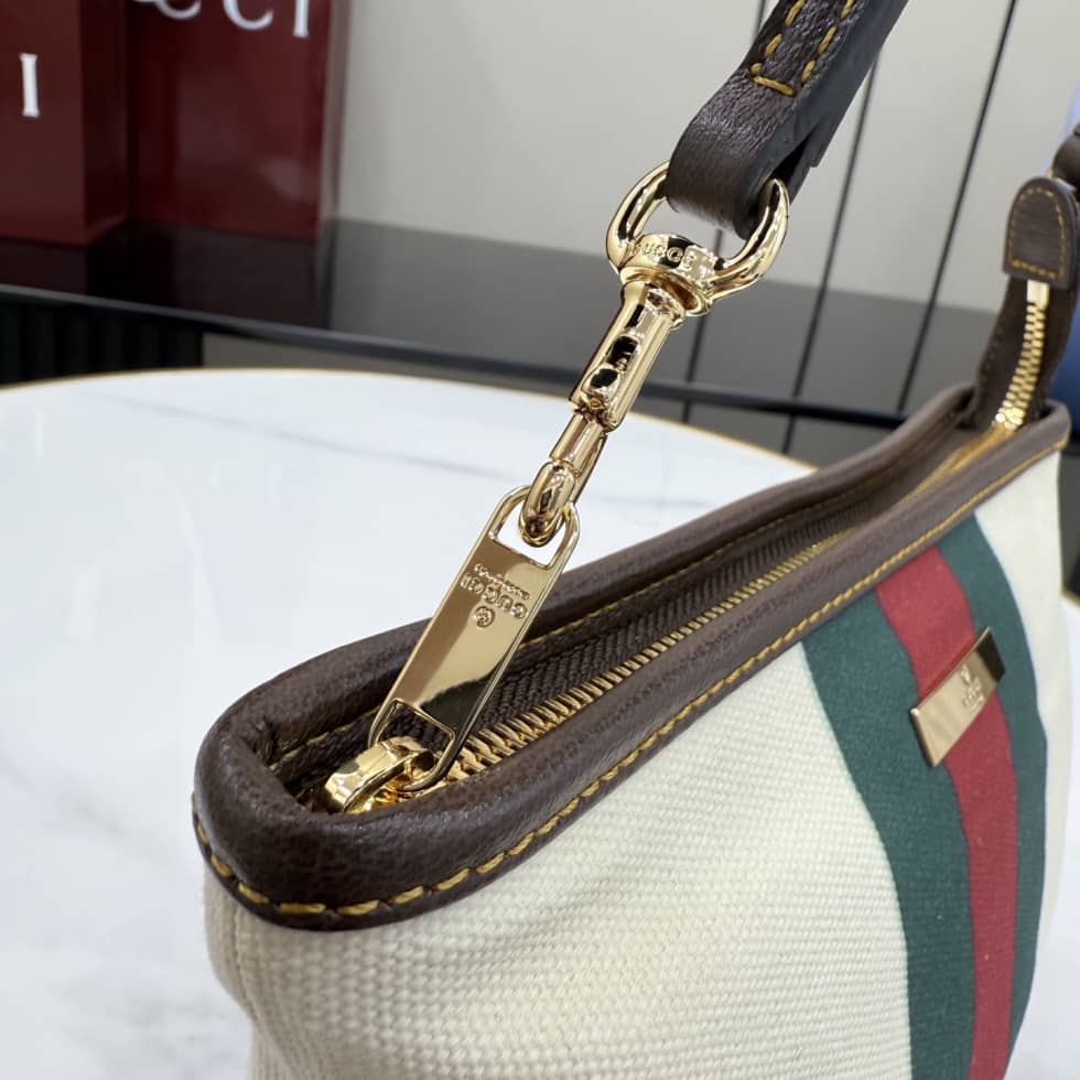 Gucci Small Ivory Canvas Web Pouch with Strap_6_154711 Gucci Small Ivory Canvas Web Pouch with Strap