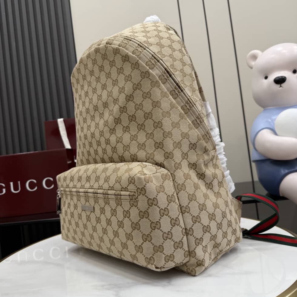 Gucci Mens Tag Canvas Large Backpack Brown 875226_2_154751 Gucci Mens Tag Canvas Large Backpack Brown 875226