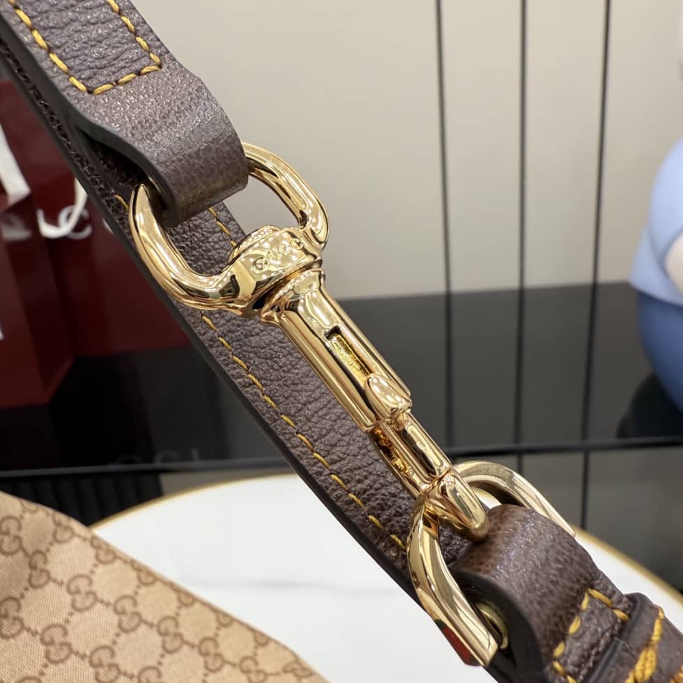 Gucci Canvas Large Shoulder Bag Beige A008NS_5_154761 Gucci Canvas Large Shoulder Bag Beige A008NS