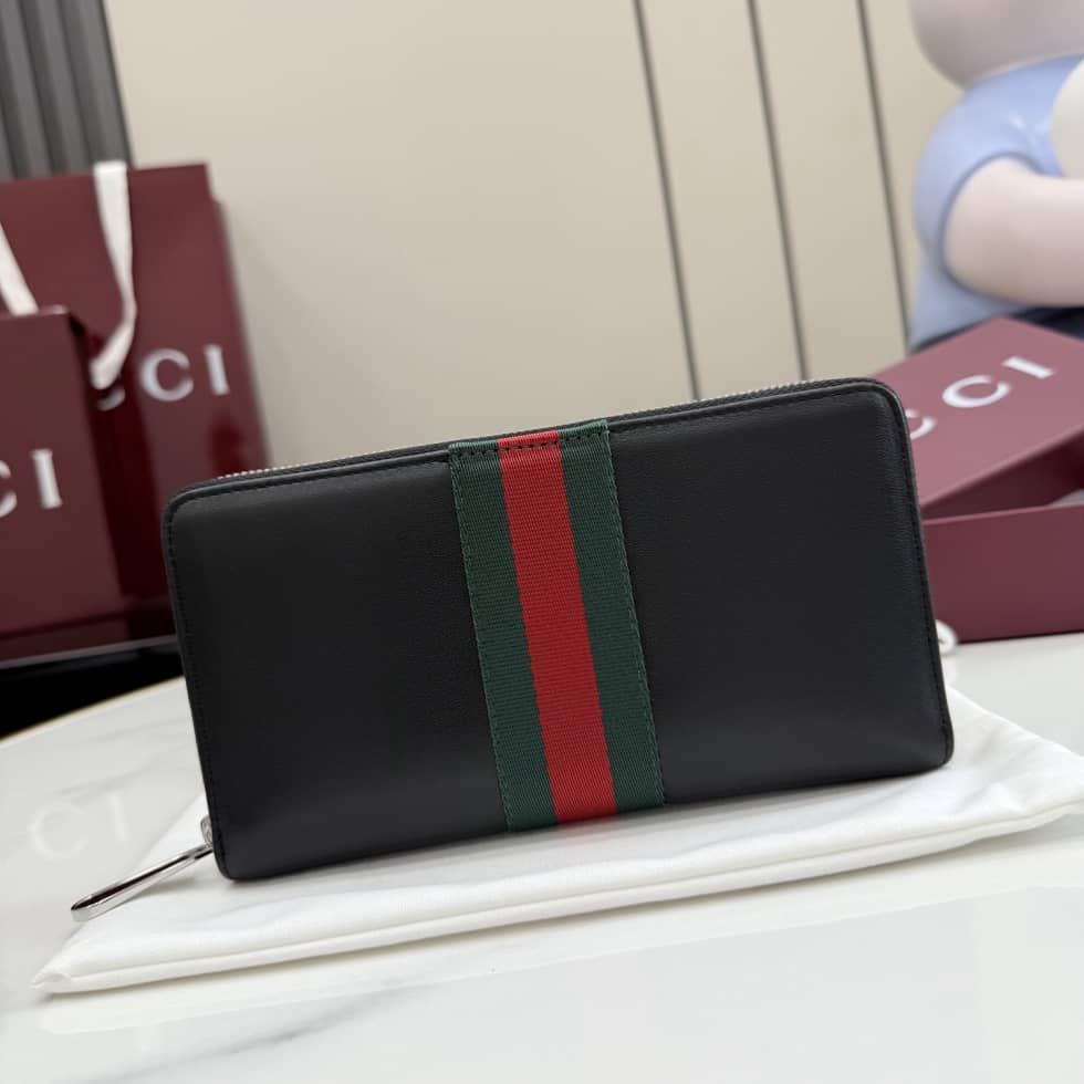 Gucci Leather Large Black Zip Wallet 867284_10_154801 Gucci Leather Large Black Zip Wallet 867284
