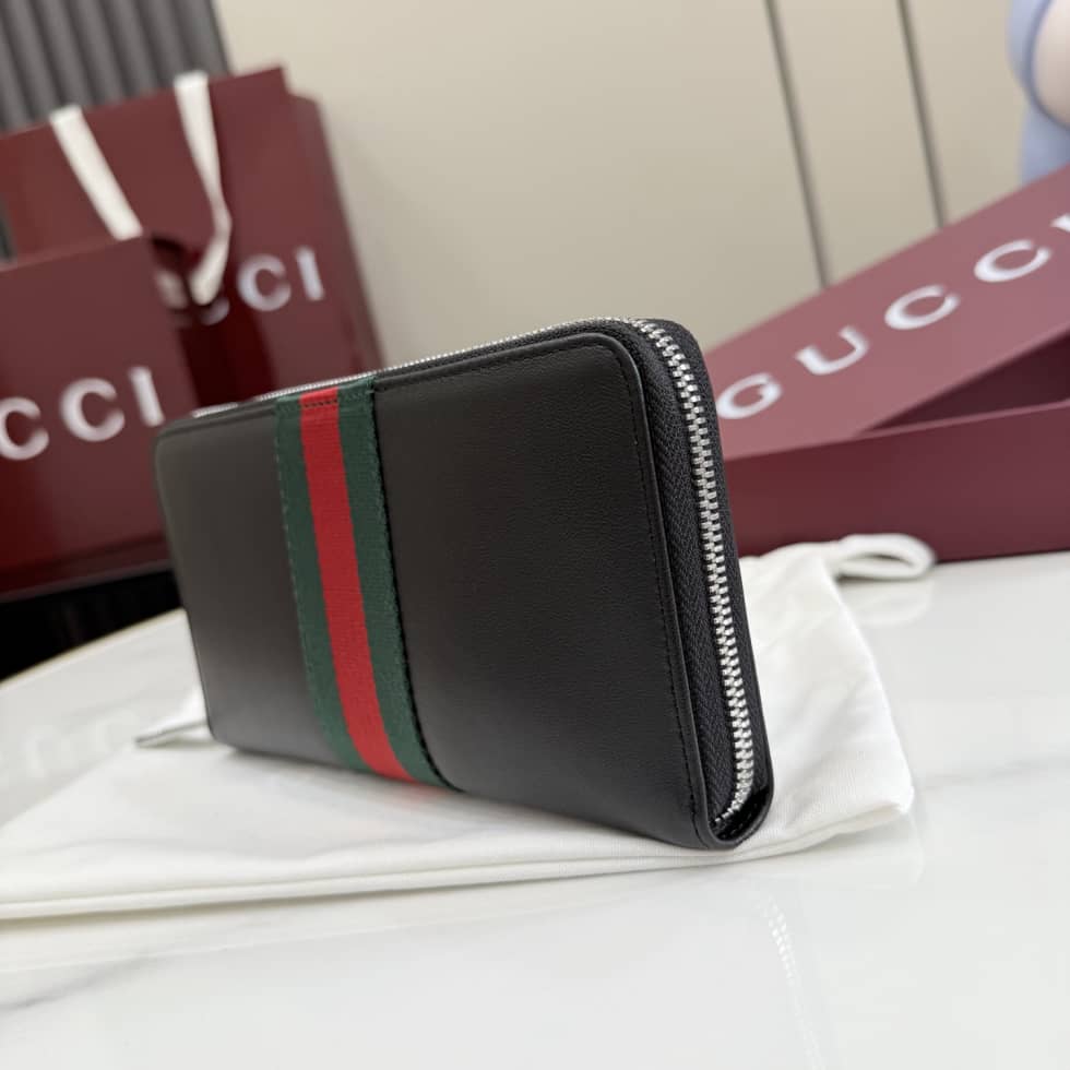 Gucci Leather Large Black Zip Wallet 867284_2_154801 Gucci Leather Large Black Zip Wallet 867284
