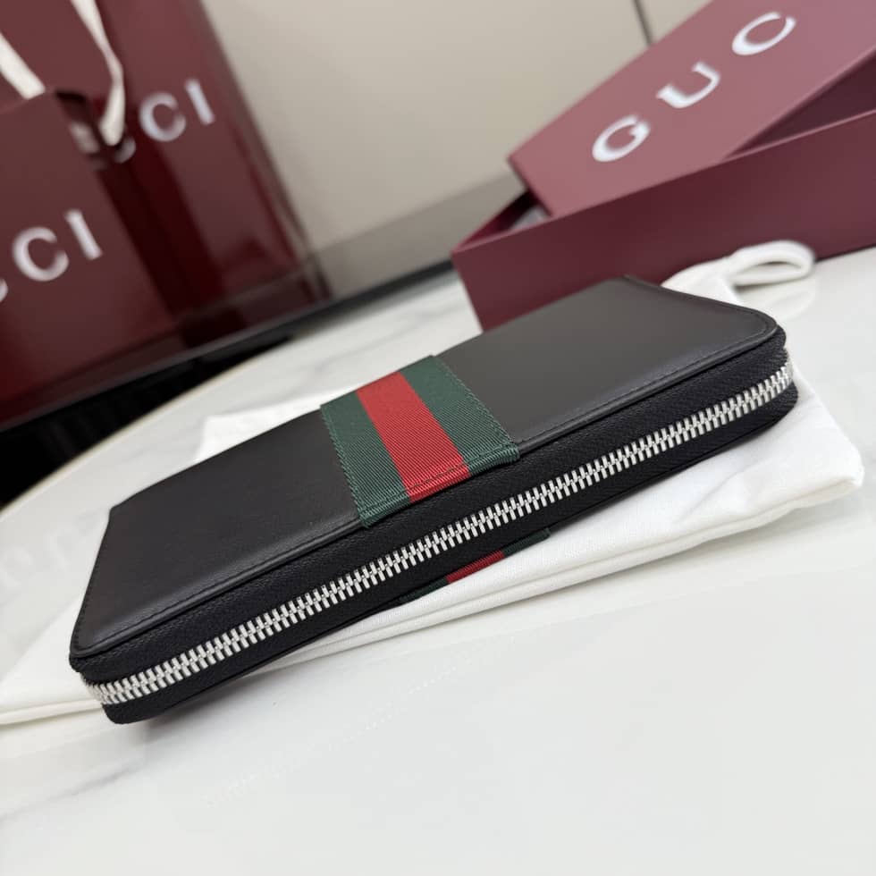 Gucci Leather Large Black Zip Wallet 867284_6_154801 Gucci Leather Large Black Zip Wallet 867284