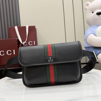 Gucci Mens Leather Small Belt Bag Black 867032
