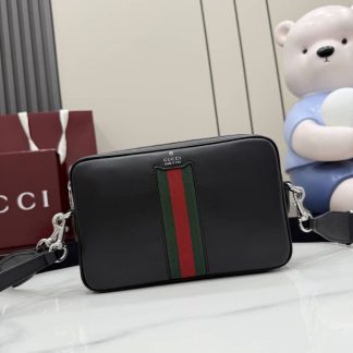 Gucci Leather Small Crossbody Bag Black 866982