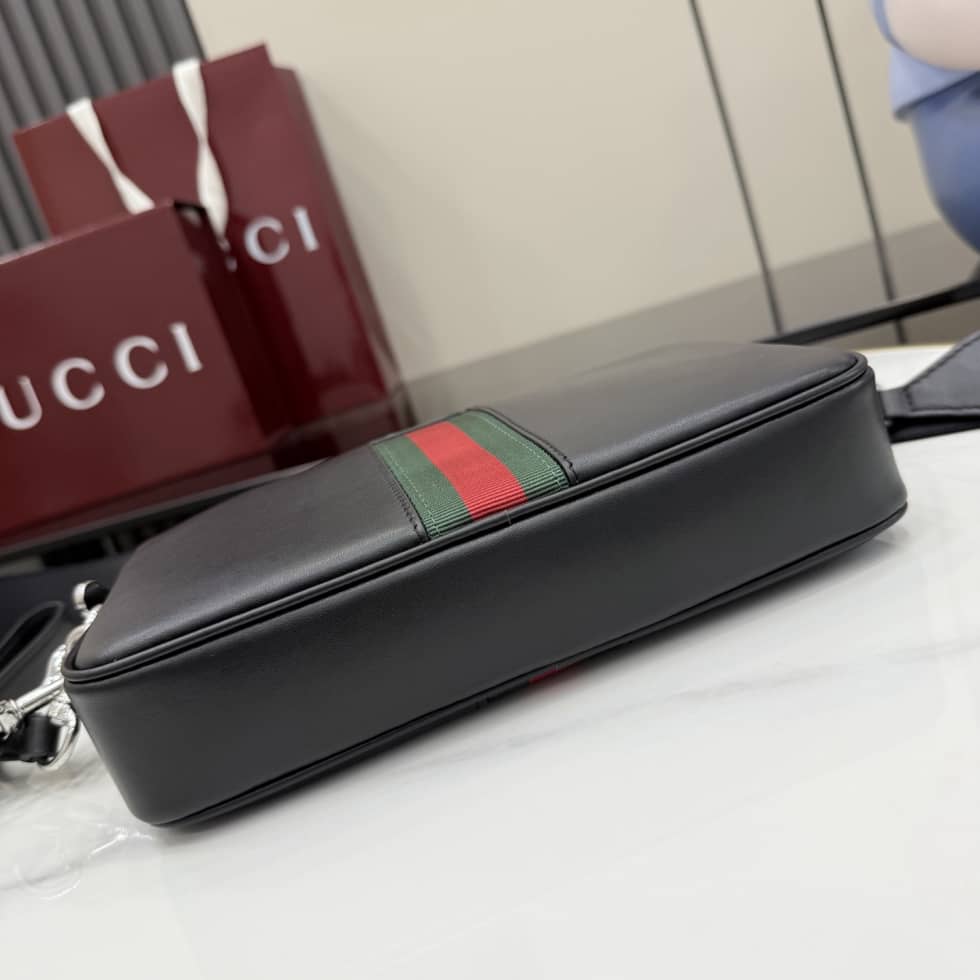 Gucci Leather Small Crossbody Bag Black 866982_3_154821 Gucci Leather Small Crossbody Bag Black 866982