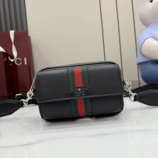 Gucci Leather Mini Crossbody Bag Black 867268