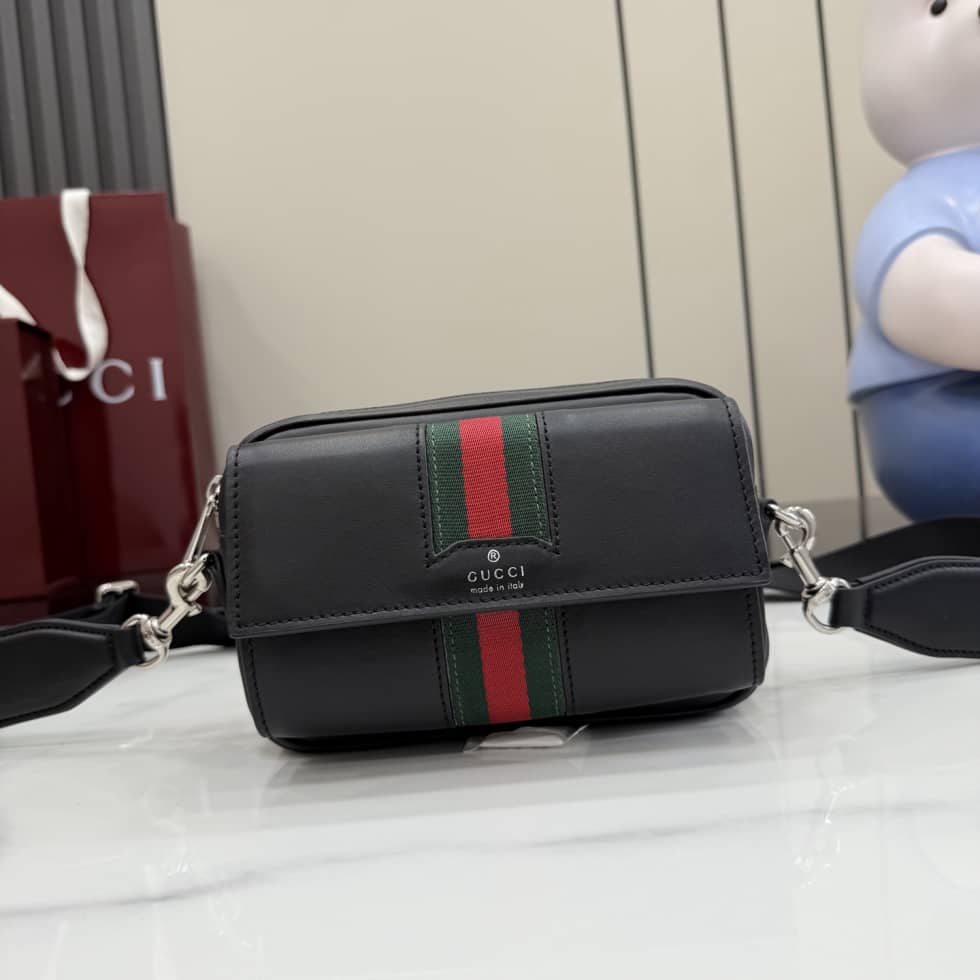 Gucci Leather Mini Crossbody Bag Black 867268_10_154831 Gucci Leather Mini Crossbody Bag Black 867268