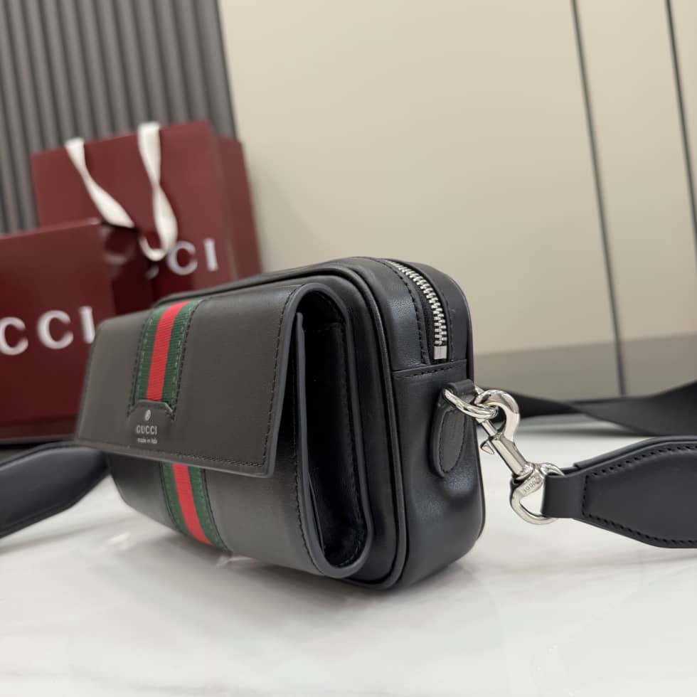 Gucci Leather Mini Crossbody Bag Black 867268_2_154831 Gucci Leather Mini Crossbody Bag Black 867268