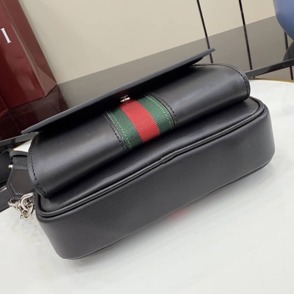 Gucci Leather Mini Crossbody Bag Black 867268_3_154831 Gucci Leather Mini Crossbody Bag Black 867268