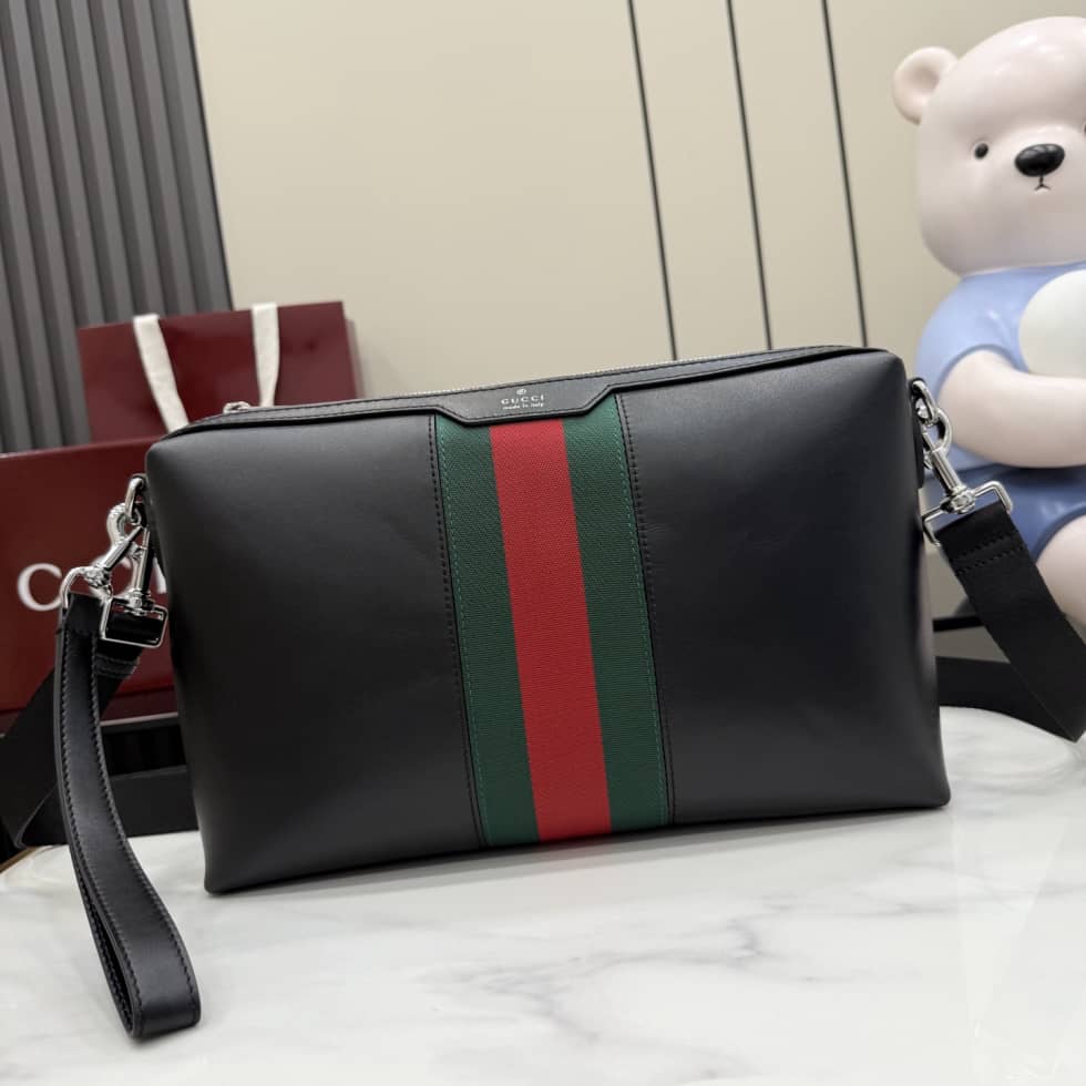 Gucci Leather Medium Crossbody Bag Black_10_154851 Gucci Leather Medium Crossbody Bag Black