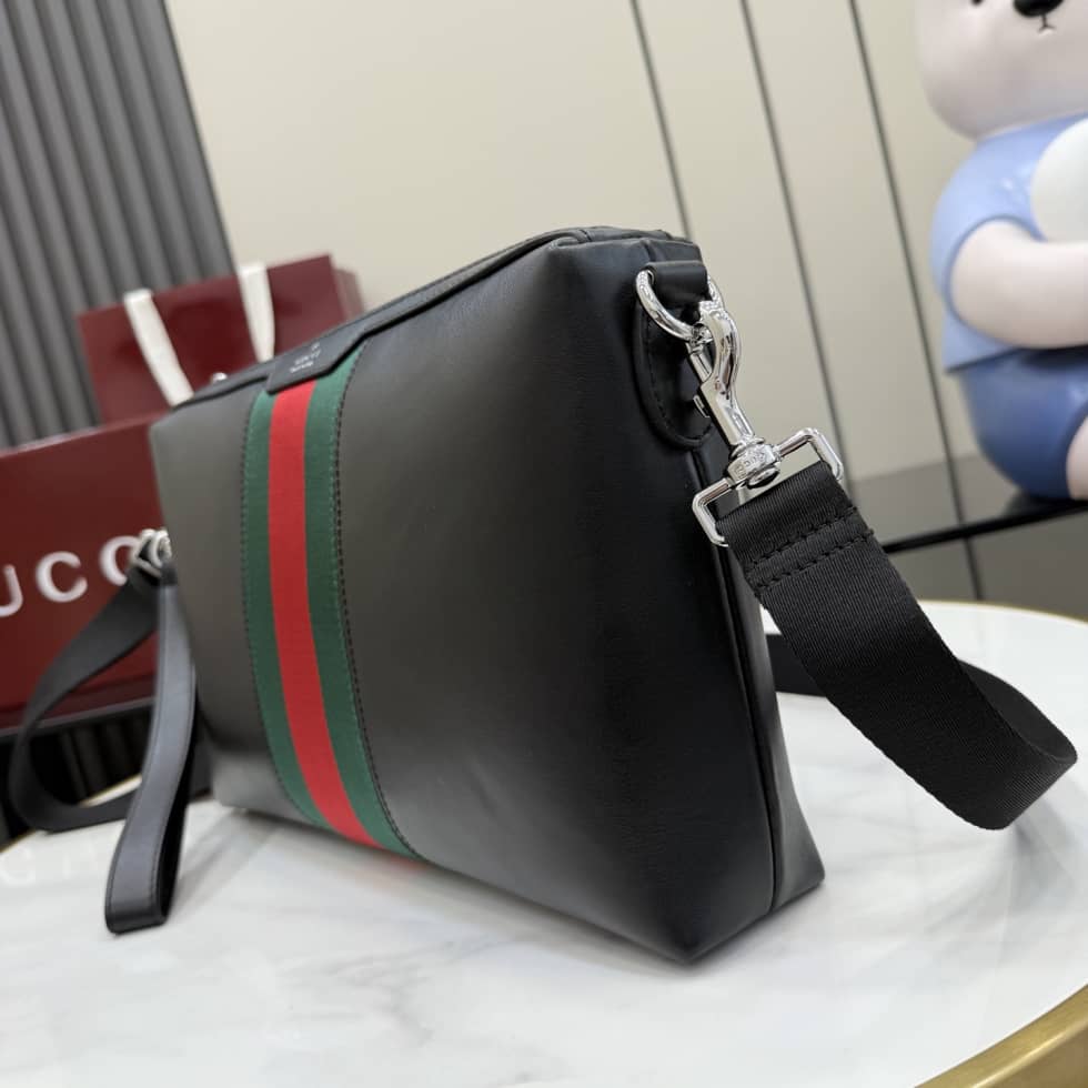 Gucci Leather Medium Crossbody Bag Black_2_154851 Gucci Leather Medium Crossbody Bag Black