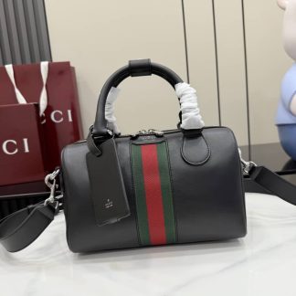 Gucci Leather Small Duffle bag Black 866980