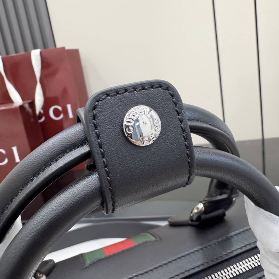 Gucci Leather Small Duffle bag Black 866980_3_154871 Gucci Leather Small Duffle bag Black 866980