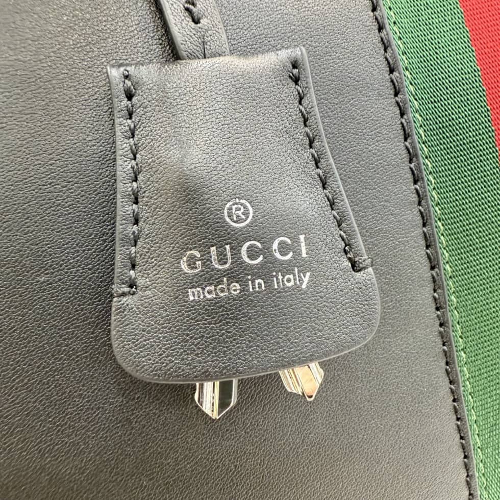 Gucci Medium Leather Duffle Travel Bag Black_5_154881 Gucci Medium Leather Duffle Travel Bag Black