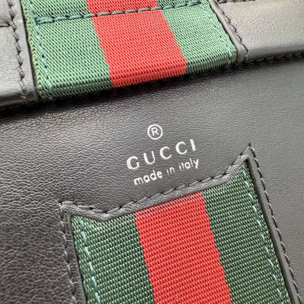 Gucci Web Leather Large Backpack Black 866981_5_154891 Gucci Web Leather Large Backpack Black 866981
