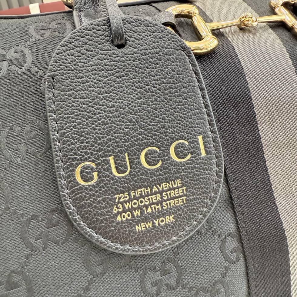 Gucci Borsetto Canvas Large Boston Bag Black 866734_5_154931 Gucci Borsetto Canvas Large Boston Bag Black 866734