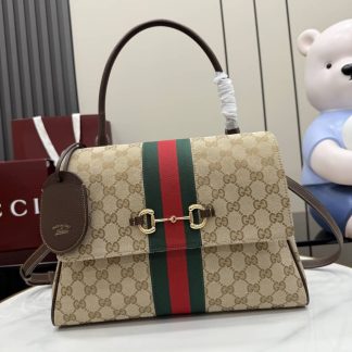 Gucci Paparazzo Medium Shoulder Bag Beige Brown
