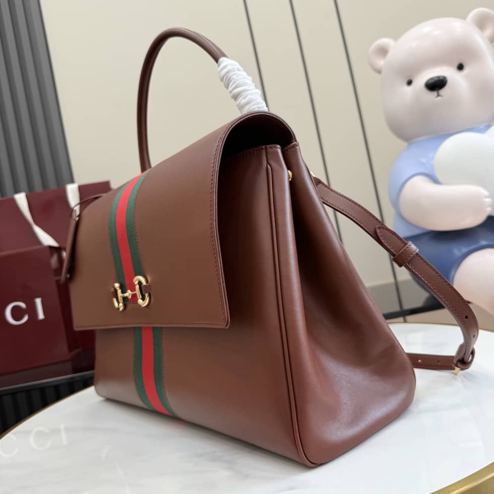 Gucci Paparazzo Large Leather Shoulder Bag Brown_2_155061 Gucci Paparazzo Large Leather Shoulder Bag Brown