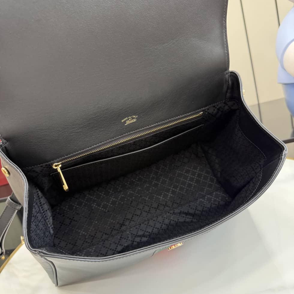 Gucci Paparazzo Medium Leather Shoulder Bag Black_7_155071 Gucci Paparazzo Medium Leather Shoulder Bag Black