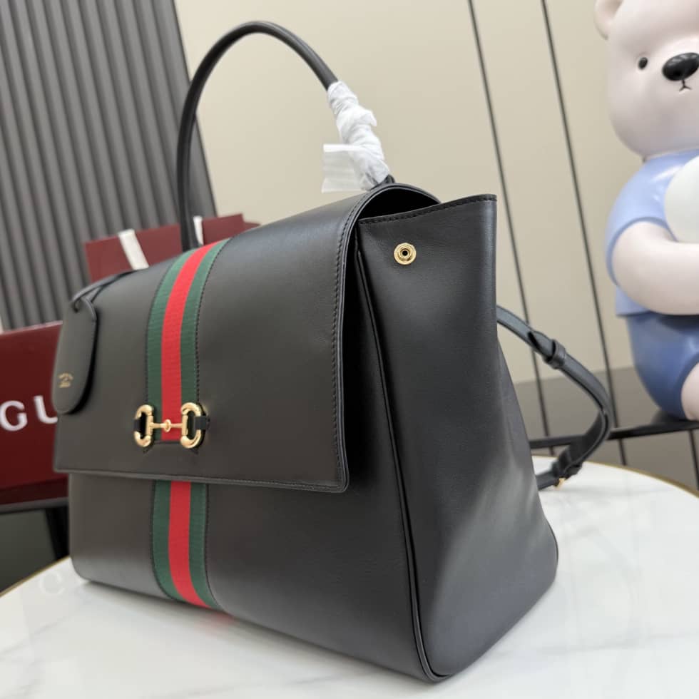 Gucci Paparazzo Large Leather Shoulder Bag Black_2_155081 Gucci Paparazzo Large Leather Shoulder Bag Black
