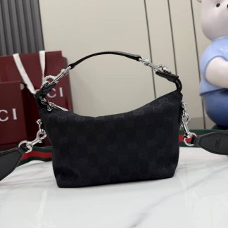 Gucci Brera Canvas Small Crossbody Bag Black 871595
