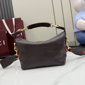 Gucci Brera Leather Small Crossbody Bag Brown 871595