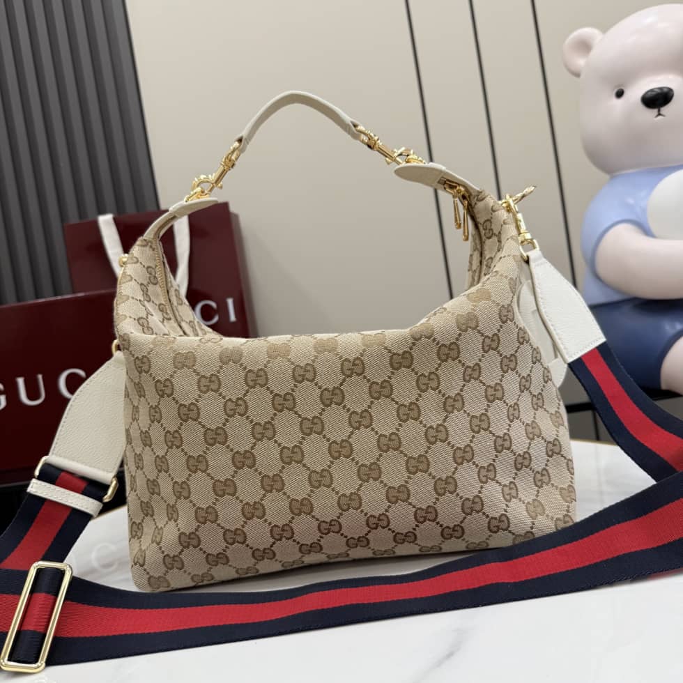 Gucci Brera Canvas Medium Crossbody Bag Beige_1_155121 Gucci Brera Canvas Medium Crossbody Bag Beige