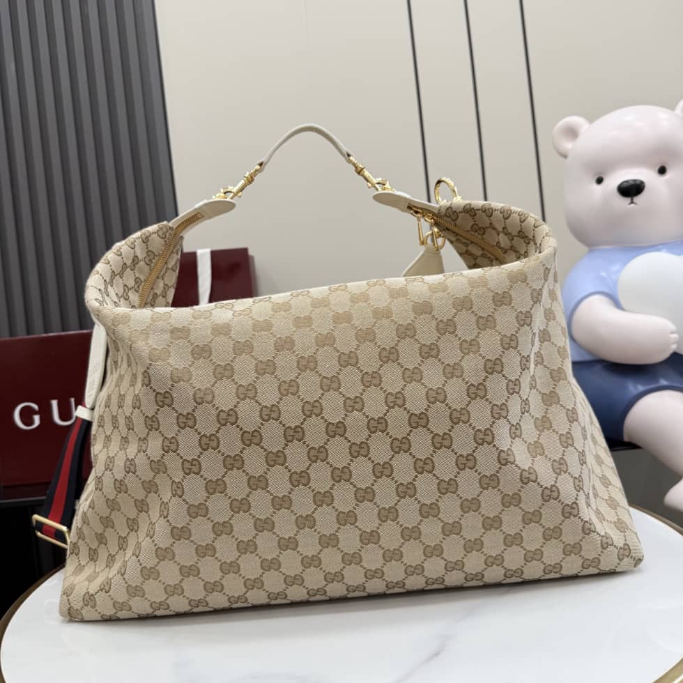 Gucci Brera Canvas Large Crossbody Bag Beige A00B49_10_155131 Gucci Brera Canvas Large Crossbody Bag Beige A00B49