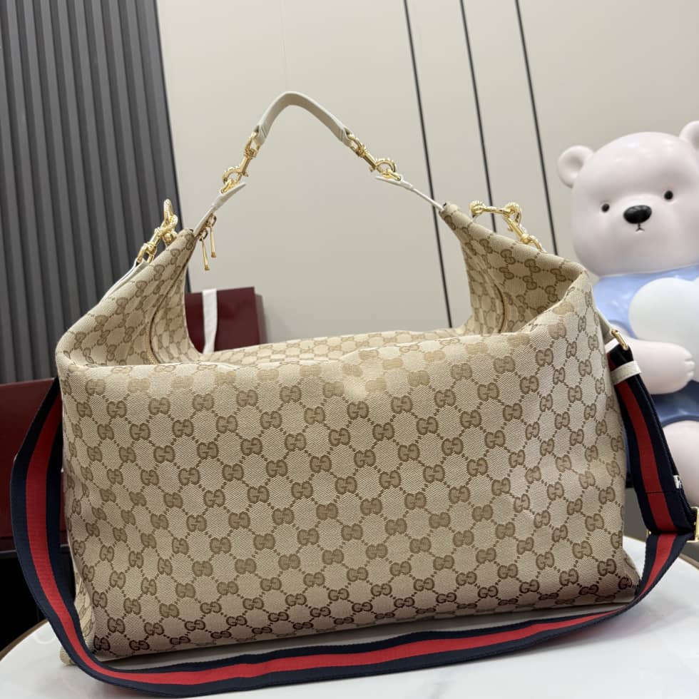 Gucci Brera Canvas Large Crossbody Bag Beige A00B49_1_155131 Gucci Brera Canvas Large Crossbody Bag Beige A00B49