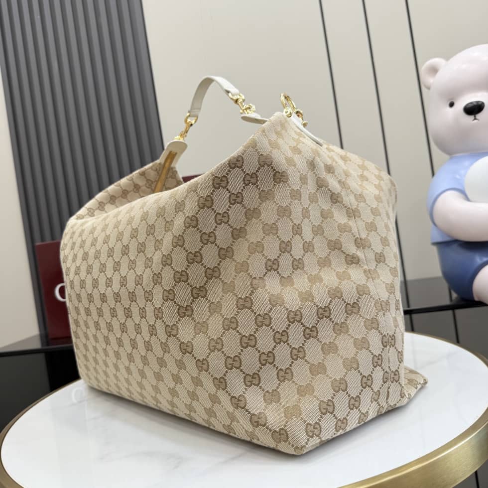 Gucci Brera Canvas Large Crossbody Bag Beige A00B49_2_155131 Gucci Brera Canvas Large Crossbody Bag Beige A00B49