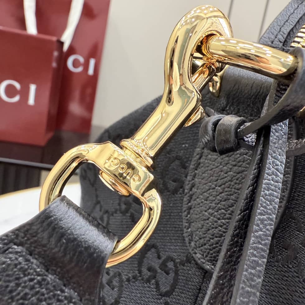 Gucci Brera Canvas Medium Crossbody Bag Black A00B4O_3_155141 Gucci Brera Canvas Medium Crossbody Bag Black A00B4O