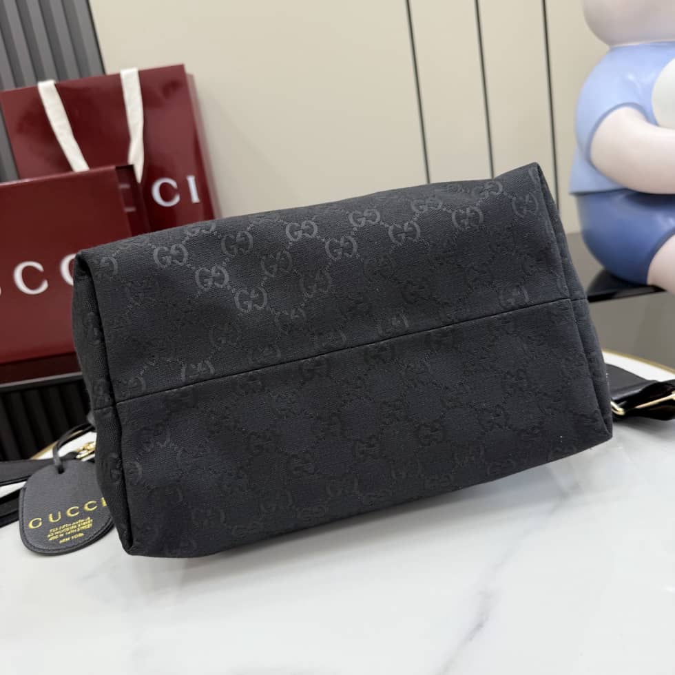 Gucci Brera Canvas Medium Crossbody Bag Black A00B4O_6_155141 Gucci Brera Canvas Medium Crossbody Bag Black A00B4O