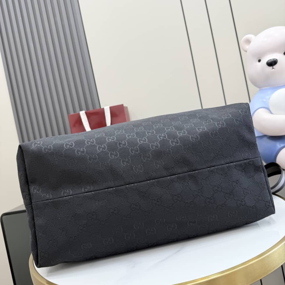 Gucci Brera Canvas Large Crossbody Bag Black A00B49_6_155151 Gucci Brera Canvas Large Crossbody Bag Black A00B49