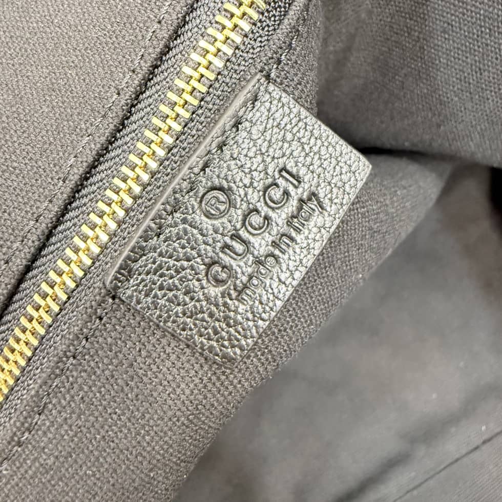 Gucci Brera Canvas Large Crossbody Bag Black A00B49_8_155151 Gucci Brera Canvas Large Crossbody Bag Black A00B49