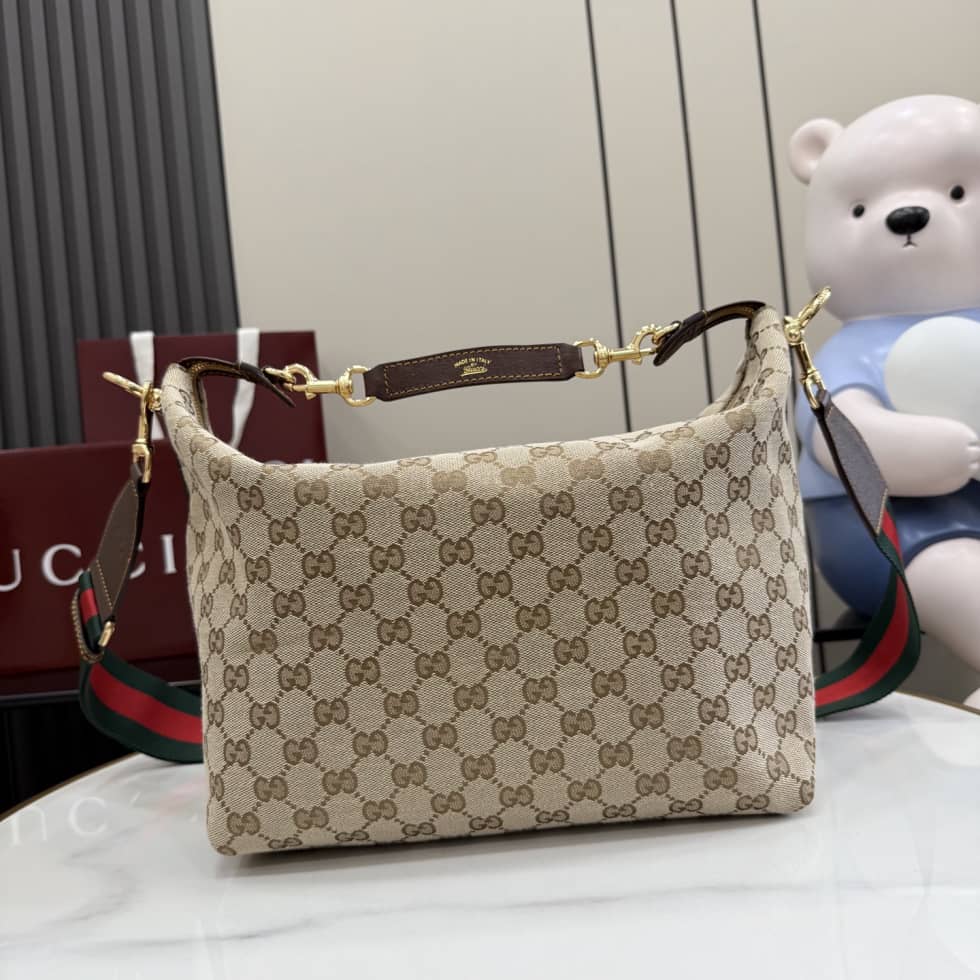 Gucci Brera Canvas Medium Crossbody Bag Beige_10_155161 Gucci Brera Canvas Medium Crossbody Bag Beige