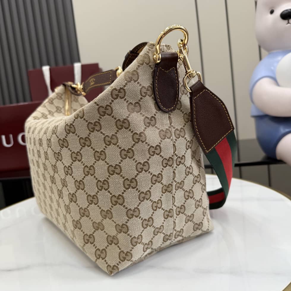 Gucci Brera Canvas Medium Crossbody Bag Beige_2_155161 Gucci Brera Canvas Medium Crossbody Bag Beige