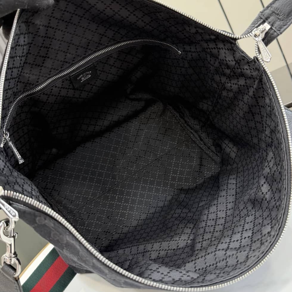 Gucci Brera Canvas Medium Crossbody Bag Black_7_155171 Gucci Brera Canvas Medium Crossbody Bag Black
