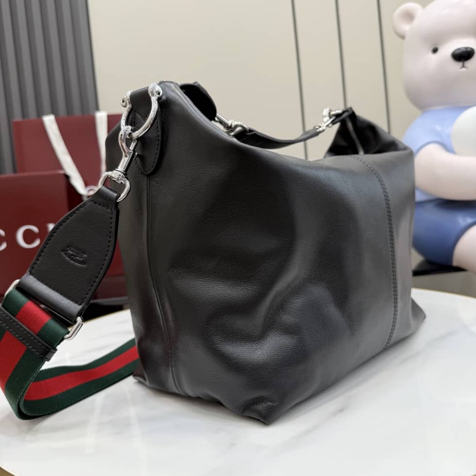 Gucci Brera Leather Medium Crossbody Bag Black_1_155191 Gucci Brera Leather Medium Crossbody Bag Black